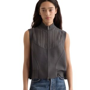 Nike $350 Every Stitch Considered Italy HM9443-039 Wool Vest Midnight Fog Small